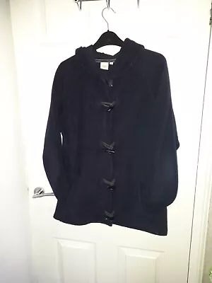 Cotton Traders Fleece Jacket Womens Size 16 (Small) Full Zip Hoodie Navy Pockets • £4.99