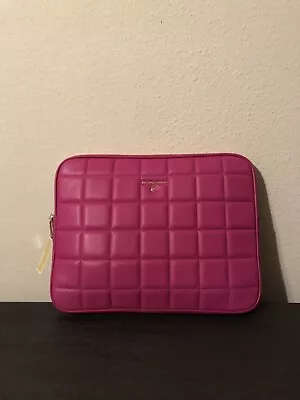 Michael Kors Jet Set Wild Berry Quilted Padded IPad Pro Or 13” Laptop Zip Sleeve • $55