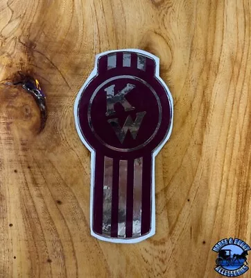 Old Style Plum/Chrome Kenworth Emblem Decal Replacement High Quality USA Made • $88.07