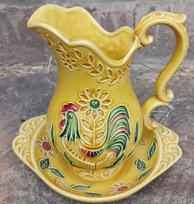 Vintage Napcoware Rooster Pitcher And Plate • $19.99