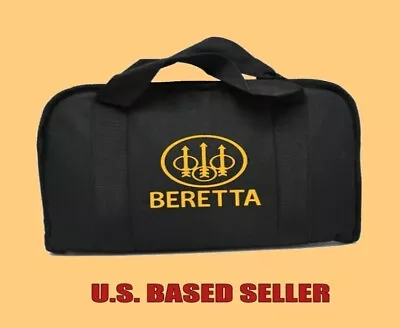 Beretta Gold Gun Pistol Handgun Firearm Range Bag Soft Case Pouch 12x9 • $26.99