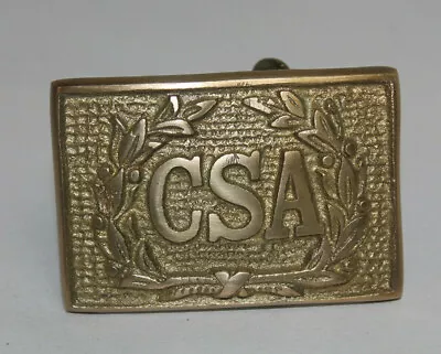 Antique Style Military Civil War Confederate CSA Belt Buckle Brass WREATH #1 • $14.99