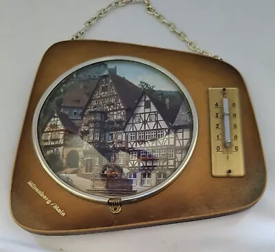 Vtg MCM Miltenberg Marketplace Main Travel Souvenir Thermometer Weather Germany • $22.50