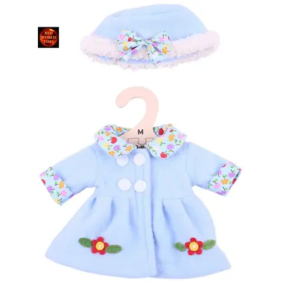 Doll Clothing Blue Flowery Hat And Coat Ragdoll Teddy Bear Clothing New • £12.49