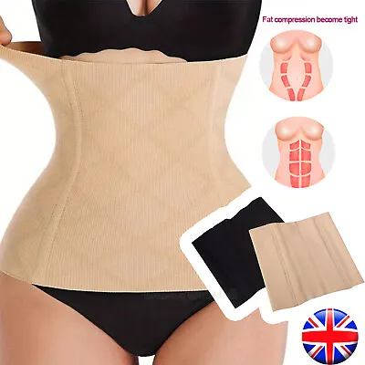 Postpartum Belly Recovery Band Girdle Tummy Tuck Belt Waist Trainer Body Shaper • £12.79