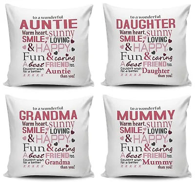 £7.99 • Buy To A Wonderful Relative Lovely Cushion Cover