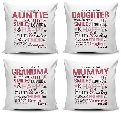 £7.99 • Buy To A Wonderful Relative Lovely Cushion Cover