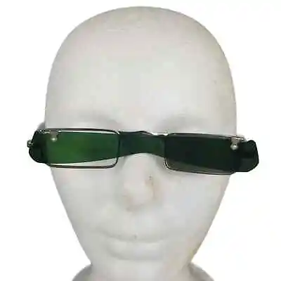 VTG. Tiny Mod Sunglasses (as Seen On John Lennon-Penny Lane) Flip Up Green Japan • $69.74