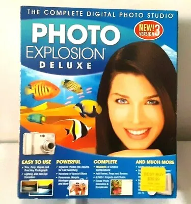 Nova Photo Explosion Deluxe Vers 3 Complete Digital Photo Studio 4 Disk & Manual • $18.95