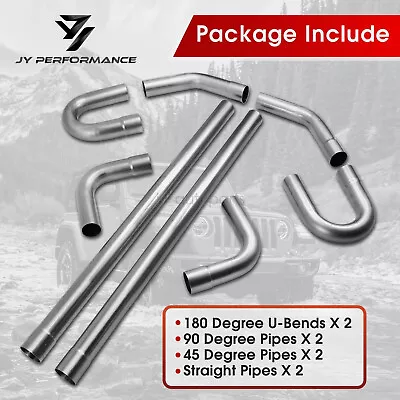 2.5” Custom Exhaust Pipe Kit Tubing Mandrel Bend Straight U-Bend 90° Piping Kit • $86.88