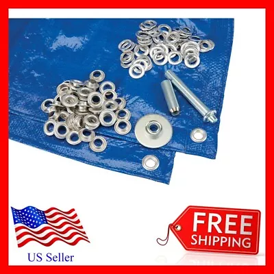 1/2 Inch Grommet Kit Installation Hole Puncher For Tent Tarp Repair 104 Pieces • $13.83