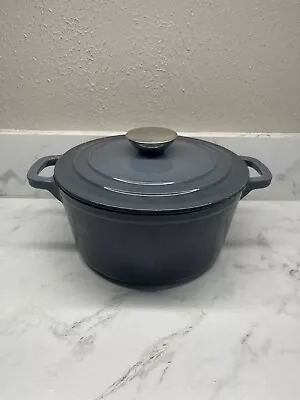 Mesquite Ridge Small 8 Inch Blueish Gray Dutch Oven Enamel Cooking Out W/ Lid • $50