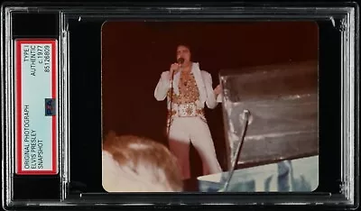 1977 Elvis Presley Type 1 Photo From Final Performance 6/26/77 Indianapolis Psa • $1500