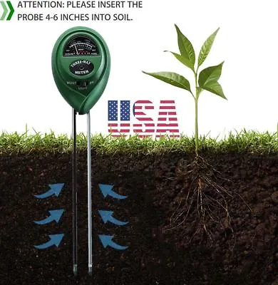 3 In 1 Digital PH Tester Sunlight Soil Moisture Meter Detector Plant Garden US • $7.98