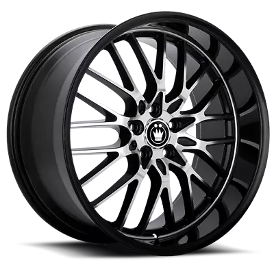 1 New Gloss Black With Machine Face Konig Lace 17X7 40 5-100/114.30 Wheel • $153.01