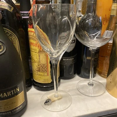 $150 • Buy Waterford Crystal “SIREN” Water Goblets Glasses Barware 9.75” Signed Set Of 2