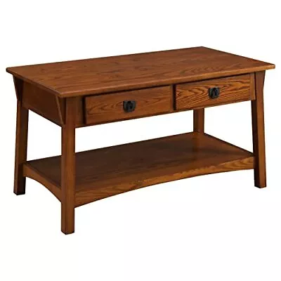 Since 1917 Mission Two Drawer Coffee Table Russet Finish 20 In X 38 In X 21 In • $365.64