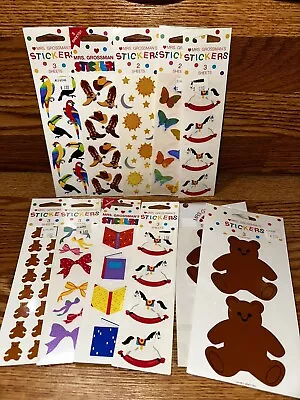 VTG Mrs. Grossman’s Stickers Lot Of 11 Random Packs Bears Books Birds Sealed NOS • $74.95
