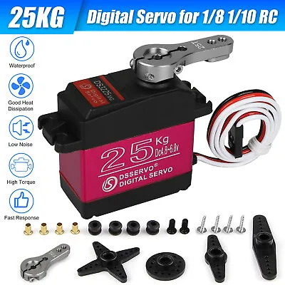 25KG Metal Gear Waterproof Digital Servo HIGH TORQUE & SPEED For 1/8 1/10 RC Car • $17.48