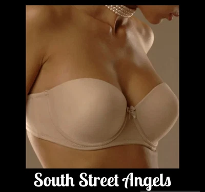 $6.99 • Buy Va Bien 1506 ~ Nude ~ Seamless Strapless Full Cup Convertible Uw Bra   ~  34b