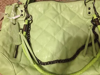 Miss Gustto Green Quilted Large Purse/shoulder Bag New W/ Small Flaw On Bottom • $35