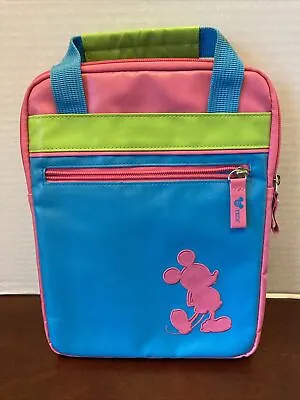 Disney Parks IPad/Tablet Case W/Mickey Zip Closure Front Pocket Padded 10” Used • $8.99