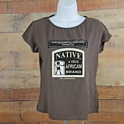 Electric Zulu Top T-Shirt Women's Size XXL Brown TN30 • £8.07