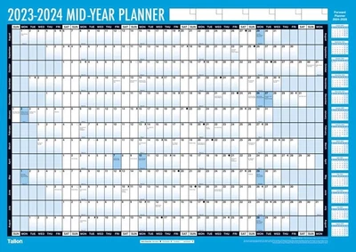 £5.99 • Buy 2023-2024 A2 Mid Year Student Academic Wall Planner With Pen & Dot 594mm X 420mm