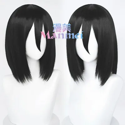 Attack On Titan Mikasa Anime Cute Periwig Short Hair Hairpiece Resistant Wigs • $30.99