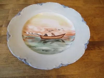 $29.99 • Buy Antique Haviland French Hand Painted Canoe Cabinet Plate France 9.75 