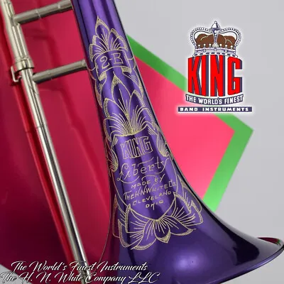 Vintage King H. N. White 2B Liberty Purple Trombone • $2499