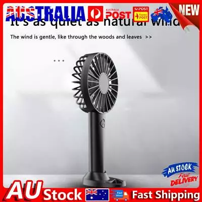 Handheld Fan Y2 Desk Fan USB Rechargeable 3 Speed Mini Personal Fan (Black) • $9.48