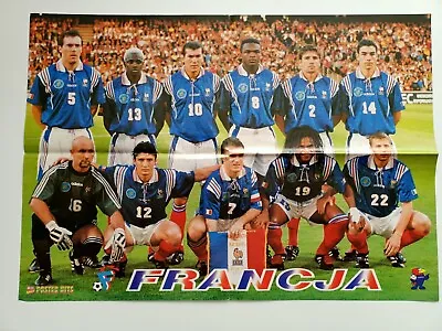 France / Spain Double Sided Poster 1998 24 X17  France 98 Zidane Zubizarreta • $7