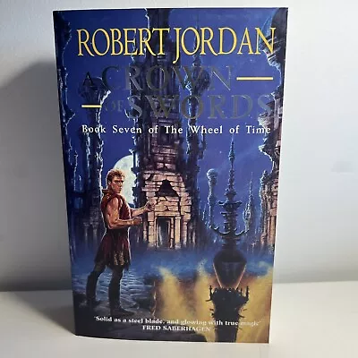 A Crown Of Swords By Robert Jordan Hardcover Book #7 The Wheel Of Time Fantasy • $25