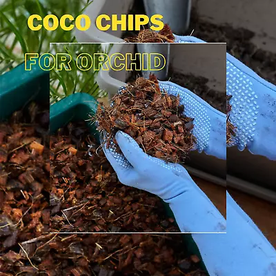 Coconut Husk Chips Brown 100%Natural Organic Growing Medium & Dry Free Shipping • $25.99