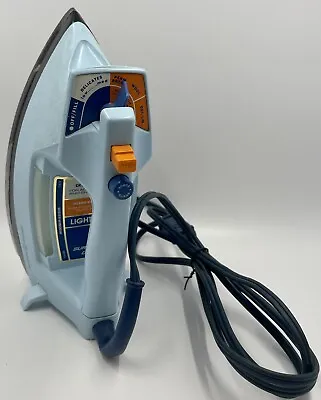 Vintage General Electric Light And Easy # Z4F 316 BL Powder Blue Steam Dry Iron • $9.99