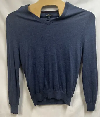 Brooks Brothers Sweater Mens Large Blue 100% Extra Fine Merino Wool Pullover • $14.99