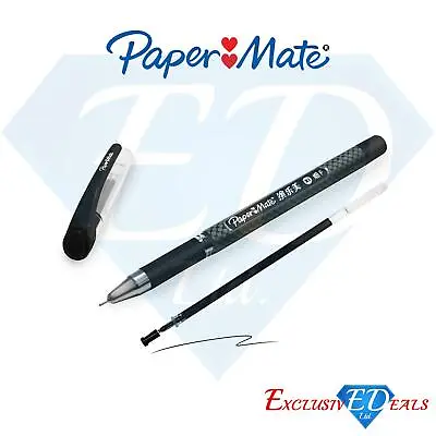 £2.75 • Buy Papermate Ink Joy Rollerball Gel Pen + Black Ink Refills 0.5mm Nib