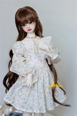 Floral White Short Dress Clothes Outfit For 1/6yosd 1/4MSD 1/3SD BJD Doll LUTS • $26.33