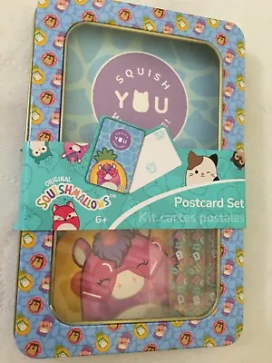 Squishmallows Lola The Unicorn Postcard Set 10 Pack Cards Pen Stickers & Tin • $23.84