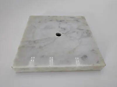 6  Square White Marble Lamp Base - Project Piece Part • $9.95