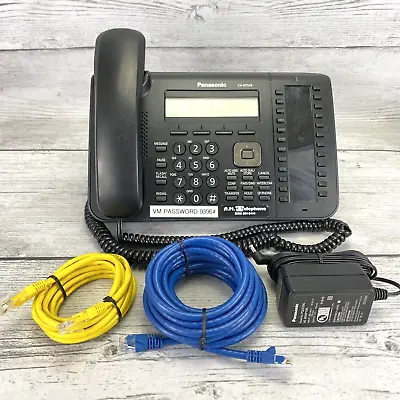 Panasonic 3-Line Back-Lit Telephone ‎KX-NT543-B W/ Cords • $45