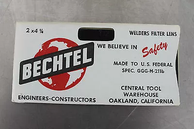 Vintage Bechtel T12 Welders Filter Lens 2 X 4 1/4 Replacement Nos • $14