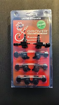 Grover For 8 String Guitar Black 4 X 4 RotoGrip Mini Locking Guitar Tuners 505BC • $125