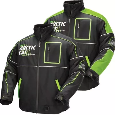 Arctic Cat Men's Factory Pro Flex 100g Insulated Snowmobile Jacket - Black Green • $102.99