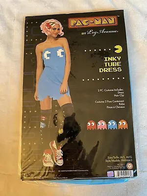 Leg Avenue Pacman Inky Blue Tube Dress Costume Size Medium Large • $14.99