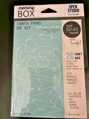 NEW Memory Box Craft Die SANTA PAWS Die Set  • $19