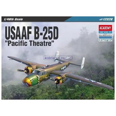 ACADEMY  12328 North American B-25D Pacific Theatre 1/48 Scale Plastic Kit • £34.99