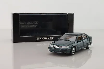 Minichamps 430 170640; 1997 Saab 9-5 Saloon; Green Metallic; Excellent Boxed • £39.99