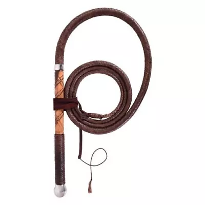 Leather Stock Whip 8ft Australian Bullwhip With 18inches Long Fine Wood Handle • $63.74